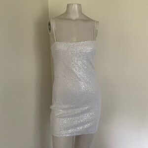 Lucy in the Sky White Sequin Homecoming Dress S